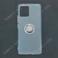 For Motorola Moto G72 6.55" 2022 Back Ring Holder Bracket Phone Cover TPU Soft Silicone Case On MotoG72