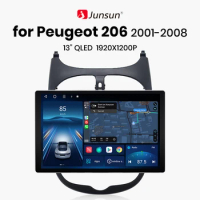 Junsun X7 MAX 13.1“ 2K AI Voice Wireless CarPlay Android Auto Car Radio for Peugeot 206 206CC 206SW 2001 - 2008 autoradio