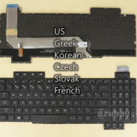 US Greek Korean Czech Slovak French Keyboard For Asus ROG Strix SCAR GL503VD GL503VM GL503GE GL703GE GL703VD GL703VM RGB Backlit