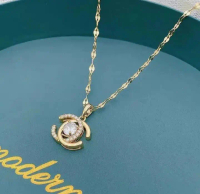 Kalung Wanita Liontin Permata Titanium Asli