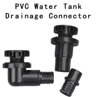 PVC Water Tank Drainage Connector fish tank drainage aquarium 90 degree water outlet fish tank joints 20mm hose connector 1 Pcs