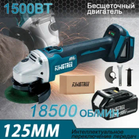 Kingtree Electric Angle Grinder Variable Speed Li-ion Battery for Makita Battery Grinder Cutting Machine Woodworking Power Tool