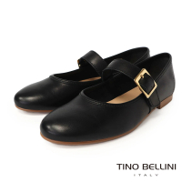 【TINO BELLINI 貝里尼】義大利進口素面瑪莉珍鞋FSBT015(黑色)