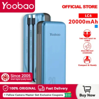 Yoobao LC6 20000mah Power Bank Outdoor Emergency Fast Charging Powerbank Portable Battery Charger For iPhone Samsung Huawei