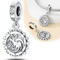 Silver Colour Commemorative Sign Pendant Fit Pandora Charms Silver Colour Original Bracelet for Jewelry Making