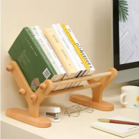 Wooden Lovely Book Shelf For Kids Student Office Home Desktop Book Organizer Contracted Office Book Shelves