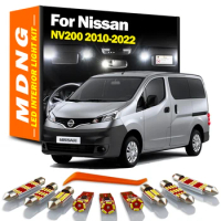 9Pcs LED Bulbs Interior Dome Light Kit For Nissan NV200 2010 2011 2012- 2017 2018 2019 2020 2021 2022 Canbus License Plate Lamp