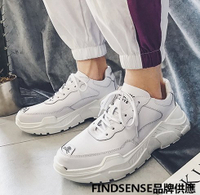 FINDSENSE品牌 四季款 新款 日本 男 高品質 厚底增高 輕便運動 休閒做舊老爹鞋 舒適透氣 休閒鞋  潮流鞋子