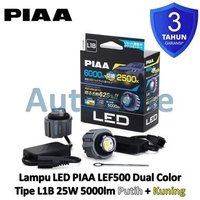 PIAA LEF500 LED L1B Dual Color Putih 6000K Kuning 2500K 5000 lm lumen Tahan Debu Air Original Garans