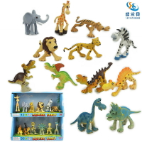 侏羅紀實心恐龍模型玩具盒裝動物模型獅子老虎恐龍玩具兒童跨境