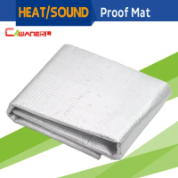 Cawanerl 50CM X 100CM Auto Car Firewall Door Hood Sound Proof Heat Thermal Shield Insulation Mat Deadener Deadening 20" X 40"