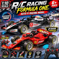 Mobil RC Formula 1 Skala 1:10 Remote Control Racing Car Mobil Balap Mainan Anak Rechargeable 2.4GHz 