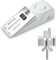 Door Stop Alarm and Adjustable Portable Door Lock Provide Double Security for Home Hotel and Traveli