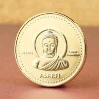 尼泊爾ASARFI佛像紀念章金幣 佛陀文化紀念品濕婆神創意擺件家居