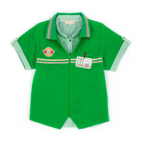 เสื้อ รุ่น Shop24 Shirt for Mom สีเขียวเข้ม-เทาเข้ม ไซส์M