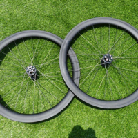 Disc Brake Clincher Wheelset 50mm Full Carbon 700C Road Cyclocross Bike Wheelset for Disc Brake Front QR / Rear QR 135mm