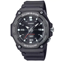 【CASIO 卡西歐】卡西歐運動指針膠帶錶-黑色(MW-620H-1A 全配盒裝版)