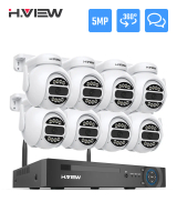 H.VIEW 4MP 8MP WiFi Security Camera System Kit Wireless CCTV System NVR Outdoor PTZ Two-Way Audio Vi