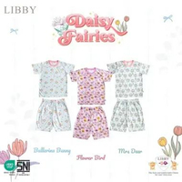 LIBBY Setelan Piyama Oblong Pendek Anak Perempuan Besar Motif Girl (1 stel) | Lovely Cake | Daisy Fa