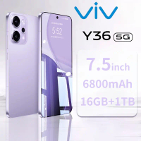 【ของแท้100%】2025 ใหม่ โทรศัพท์มือถือ VIV0 y36 4G/5G Phantoms มือถือ 7.5“ HD+ รองรับ2ซิม Smartphone แ