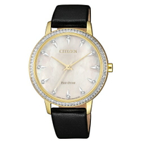 送禮首選★CITIZEN LADYS優雅鑽晶光動能皮帶腕錶FE7042-07D  附提袋【全館滿額折價★APP下單點數4倍送】線上購買享_實體門市同步服務