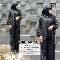 Amara Set kulot setelan salur setelah garis garis