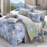 鴻宇 七件式雙人加大兩用被床罩組 柏特萊姆 美國棉授權品牌 台灣製2290F-6X6.2
