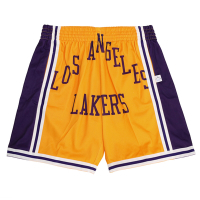 Mitchell Ness 球褲 NBA Lakers Big Face 洛杉磯 湖人 紫 金 MN21ASH01LAL
