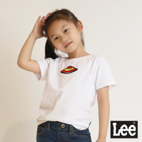Lee 飛碟繡標短袖T恤 白 男女童裝