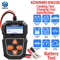 KONNWEI KW208 12V Car Battery Tester 2000CCA 12 Volts Battery Tools Auto Quick Cranking Charging Diagnostic Tool Data Review