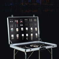 可折疊腳架桌便攜夜市擺攤箱子飾品手飾展示架首飾鋁箱地攤箱