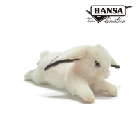 可愛動物系列｜6523 垂耳兔(白)｜40公分【Hansa Creation擬真動物玩偶】