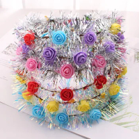 christmas party flashing new year Luminous gold wreath LED luminous headdress hair band flash headband rattan toy gift