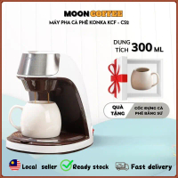 【NEW】3 Pin Plug Coffee Machine Automatic Drip Home Office Use American Style Brewer With Ceramic Cup