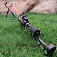 Powerful Catapult Hunting Stainless Slingshot Rifle Double Safety Device Mechanical Sight Catapul For Precise Shooting Outdoor