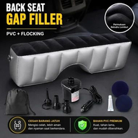 Paket Bantal angin Kaki Mobil Kursi Panjang Car Leg up Foot Rest Pillow Elegan Hitam