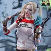 Original hottoys HT 1/6 MMS383 Suicide Squad Harley Quinn 1.0 Action Figure Model Toys 12-inch collectible scene ornament gift