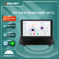 For Ford Fiesta 2009-2017 android 12 Car Auto radio Multimedia Video player 7862 dsp Carplay GPS navi Stereo QLED Screen 2din