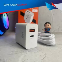 UMAXXI PRO Kepala Charger 2 Port Type C Turbo Fast Charging PD USB charger for iPhone Samsung OPPO X