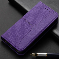 S24 S23 Ultra Card Pocket Leather Case for Samsung Galaxy S24 S23 S22 S21 Ultra Plus S20 FE Weave Texture Wallet Flip Book Cover