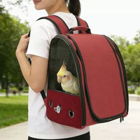 寵物鳥籠中小型寵物鳥背囊戶外便攜可摺疊鳥背囊鸚鵡外出包鳥包
