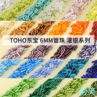 DIY日本進口東寶TOHO手工串珠6mm灌銀系列長管珠BUGLE10g裝-創美