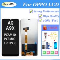 จอ LCD, ชุดดิจิไทเซอร์หน้าจอสัมผัส, ทดสอบ 100% ต้นฉบับ, เข้ากันได้กับ OPPO A9/A9X, พร้อมเครื่องมือซ่