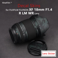 Fuji XF18 F1.4 Lens Premium Decal Skin Protective Film for Fujifilm Fujinon XF18mm F1.4 R LM WR Lens Protector Vinyl Sticker