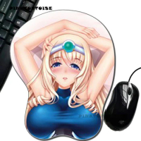 PINKTORTOISE Cecilia Alcott anime Silicon 3D chest Mouse Pad Ergonomic Mouse Pad Gaming Mouse Pad
