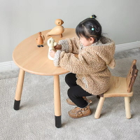 實木兒童書桌學習桌花生桌兒童桌椅寶寶游戲桌寫字桌子幼兒園桌子