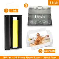 KC-36IN Compatible Canon Selphy CP1300 Ink Cassette 3 inch Photo Paper Card Size 54*86mm for Canon Selphy CP1500 CP1200 CP1000