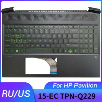 NEW for HP Pavilion Gaming 15 15-EC EC0013DX TPN-Q229 Russian/US/Spanish Latin laptop keyboard with palmrest upper cover
