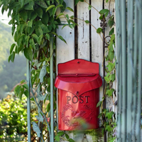 美式鄉村壁掛郵箱 復古做舊信箱 墻面裝飾意見箱 花園壁面雜貨