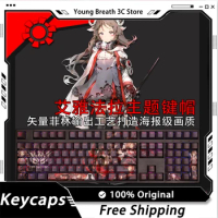 Custom Arknights Eyjafjalla Hentai Keycaps Mechanical keyboard kit Keycap Light Transmission Keycap Set PC Gamer Accessories